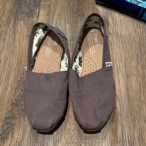TOMS Chocolate Canvas Slip-Ons